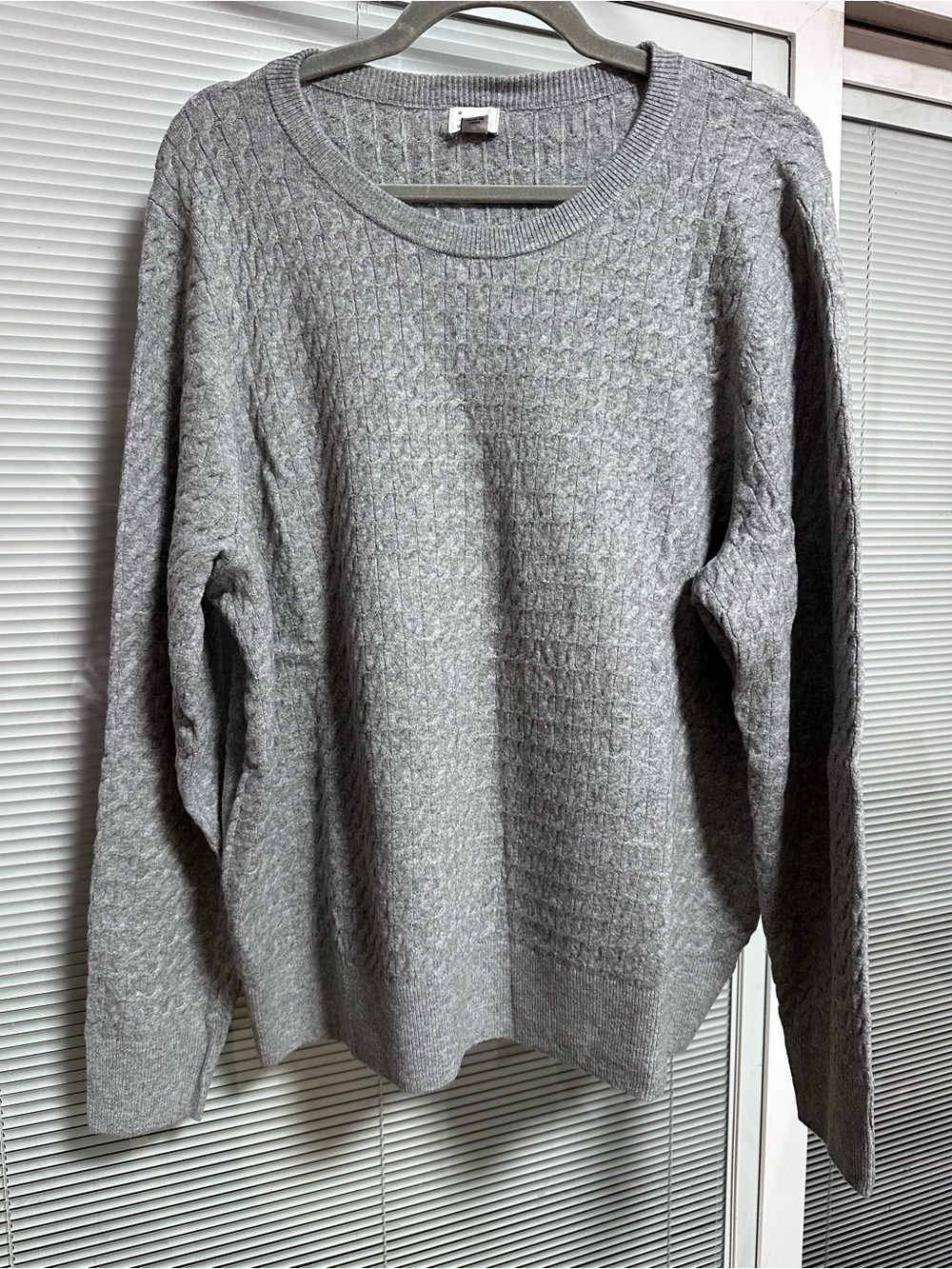 a new day Gray Cable Knit Crewneck Sweater